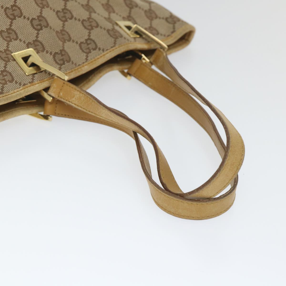 GUCCI GG Canvas Hand Bag Beige 002 1099 001998 58036
