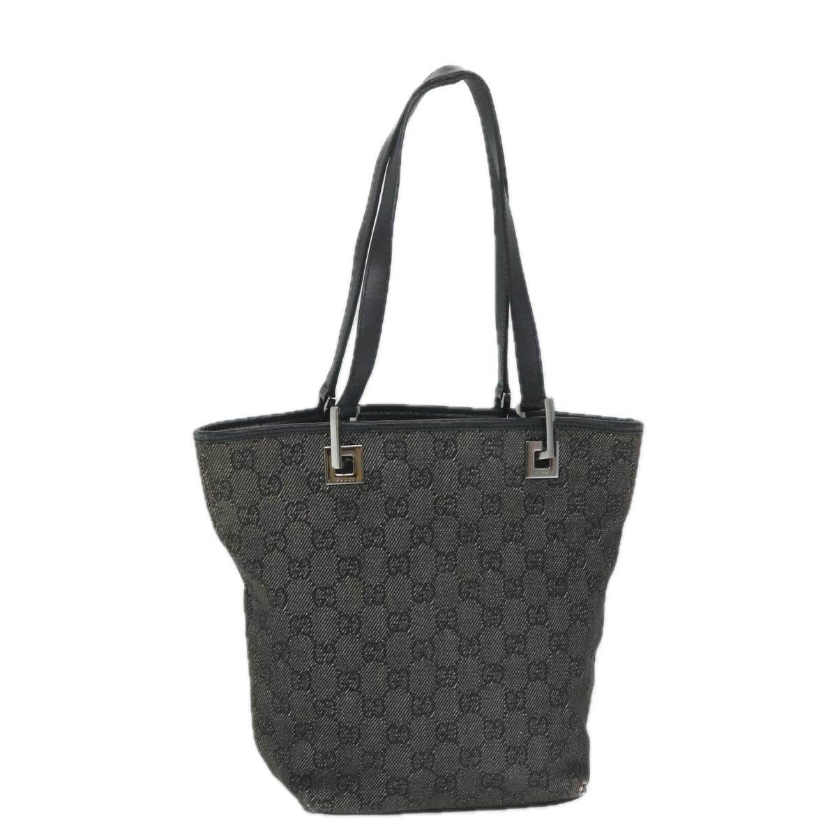 GUCCI GG Canvas Hand Bag Black 31244 58037