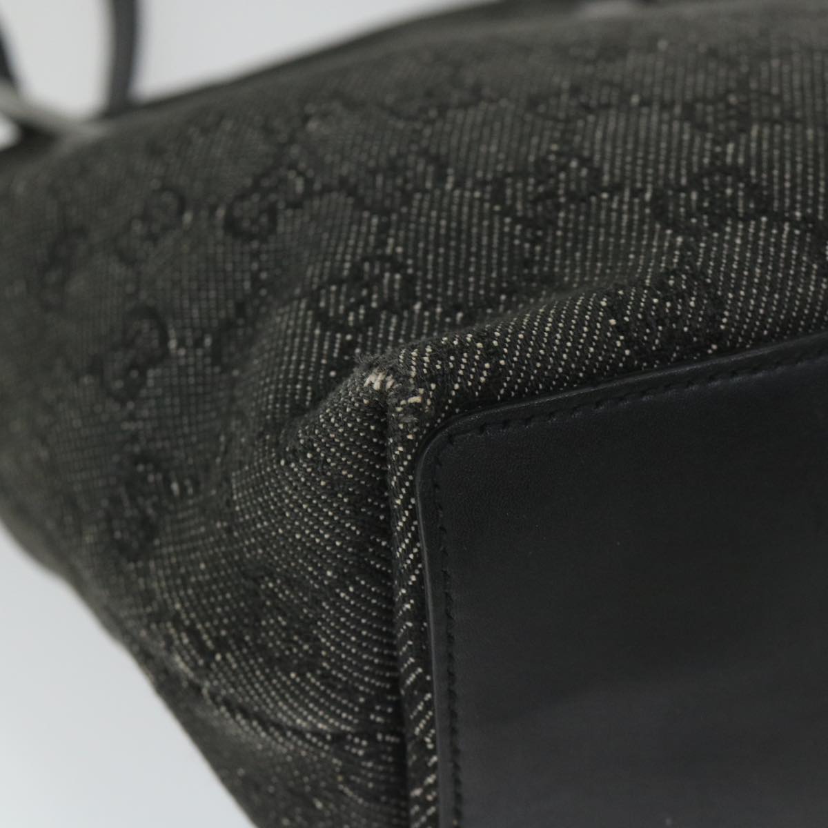 GUCCI GG Canvas Hand Bag Black 31244 58037
