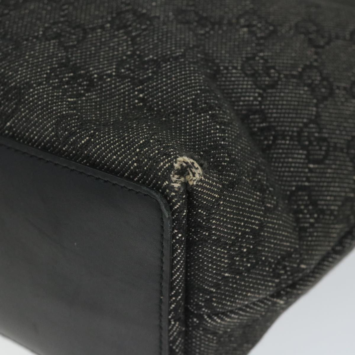 GUCCI GG Canvas Hand Bag Black 31244 58037