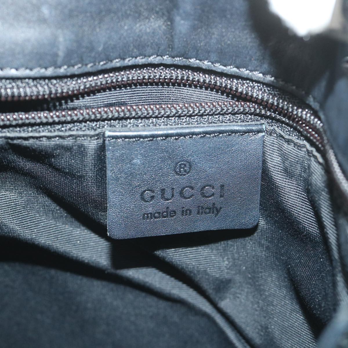 GUCCI GG Canvas Hand Bag Black 31244 58037