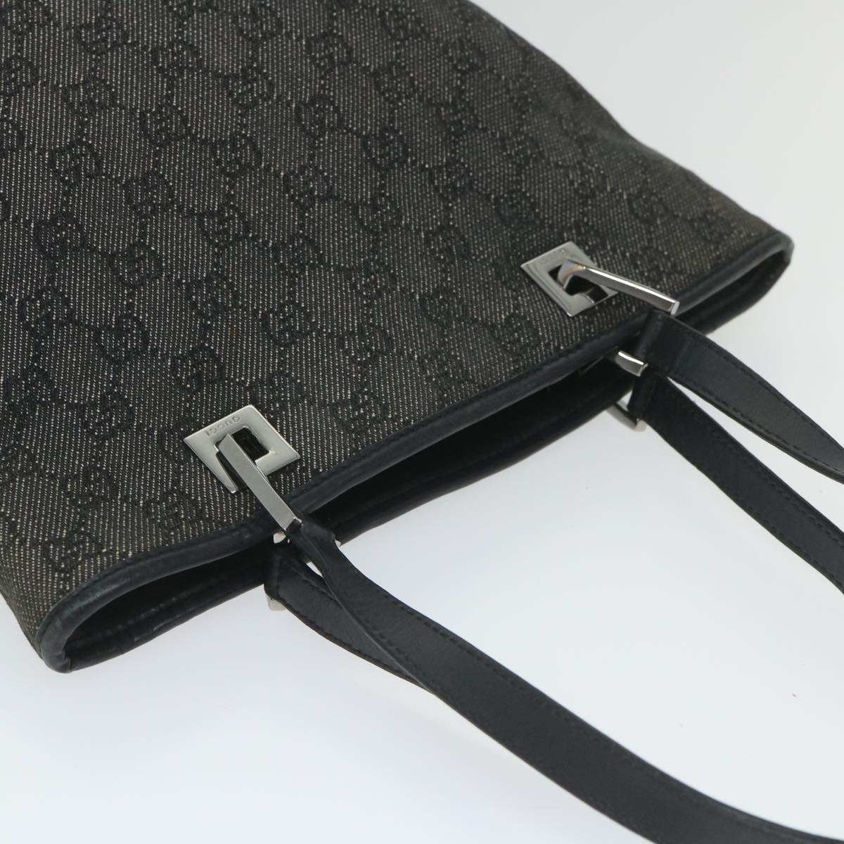 GUCCI GG Canvas Hand Bag Black 31244 58037