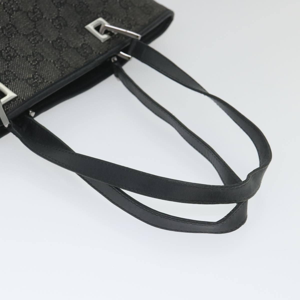 GUCCI GG Canvas Hand Bag Black 31244 58037
