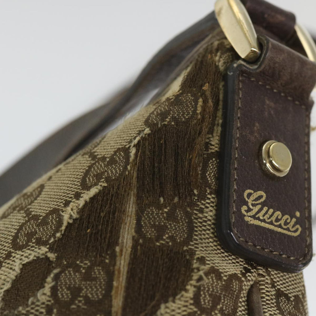 GUCCI GG Canvas Shoulder Bag Beige 131326 58039