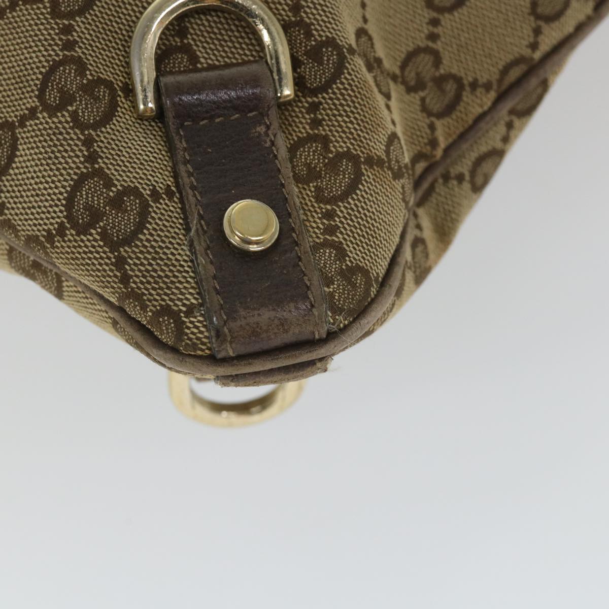 GUCCI GG Canvas Shoulder Bag Beige 131326 58039