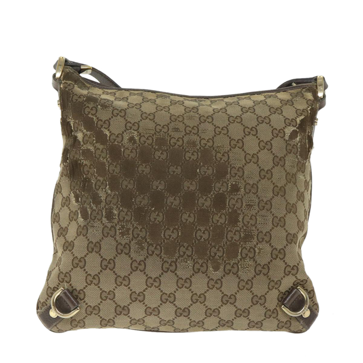 GUCCI GG Canvas Shoulder Bag Beige 131326 58039