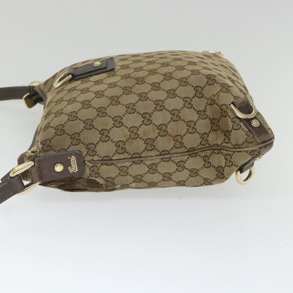GUCCI GG Canvas Shoulder Bag Beige 131326 58039