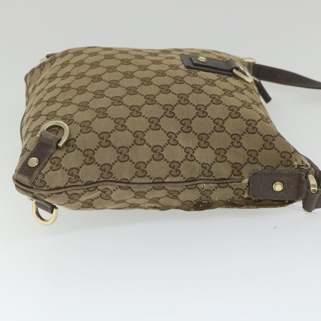 GUCCI GG Canvas Shoulder Bag Beige 131326 58039