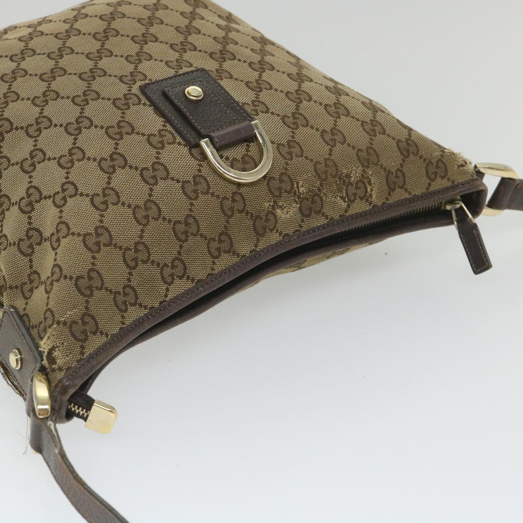 GUCCI GG Canvas Shoulder Bag Beige 131326 58039