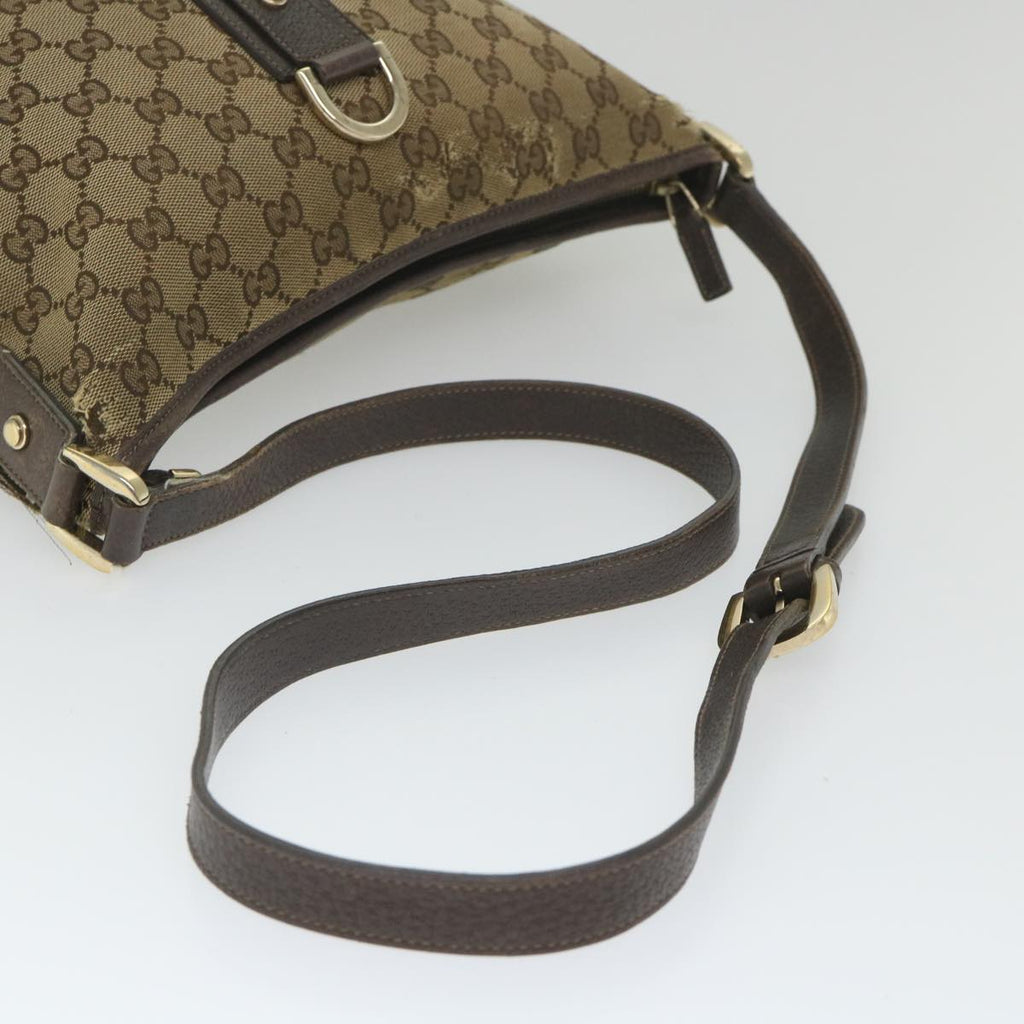 GUCCI GG Canvas Shoulder Bag Beige 131326 58039