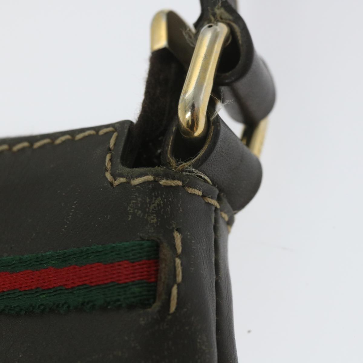 GUCCI GG Canvas Web Sherry Line Shoulder Bag Beige Red Green 257065 58041