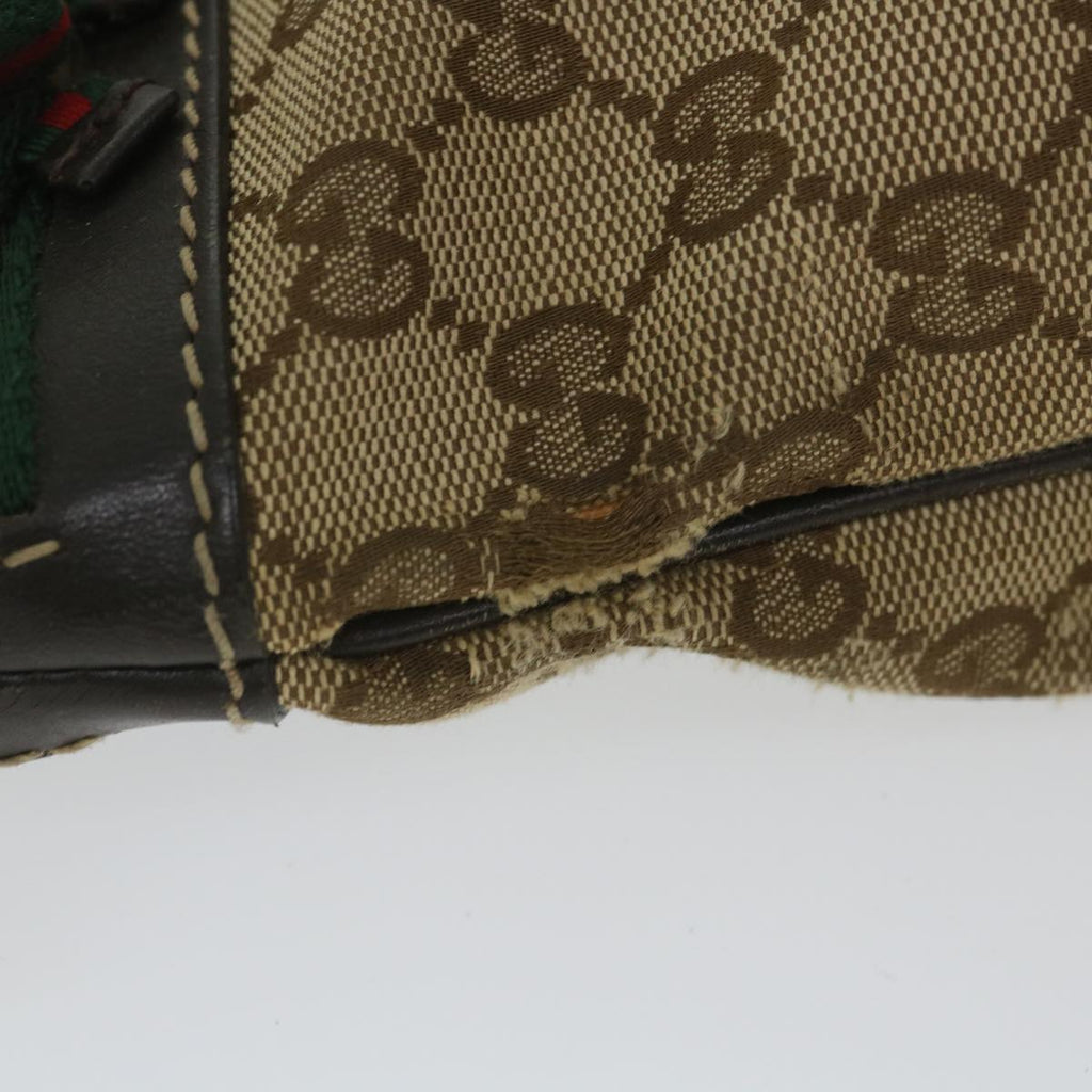 GUCCI GG Canvas Web Sherry Line Shoulder Bag Beige Red Green 257065 58041
