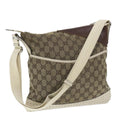 GUCCI GG Canvas Shoulder Bag Beige 145857 58042