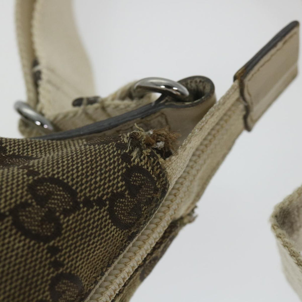GUCCI GG Canvas Shoulder Bag Beige 145857 58042