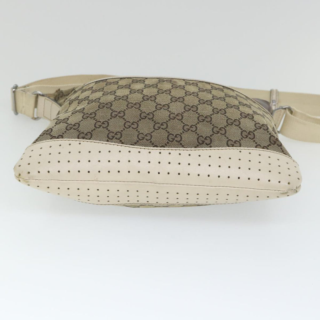 GUCCI GG Canvas Shoulder Bag Beige 145857 58042