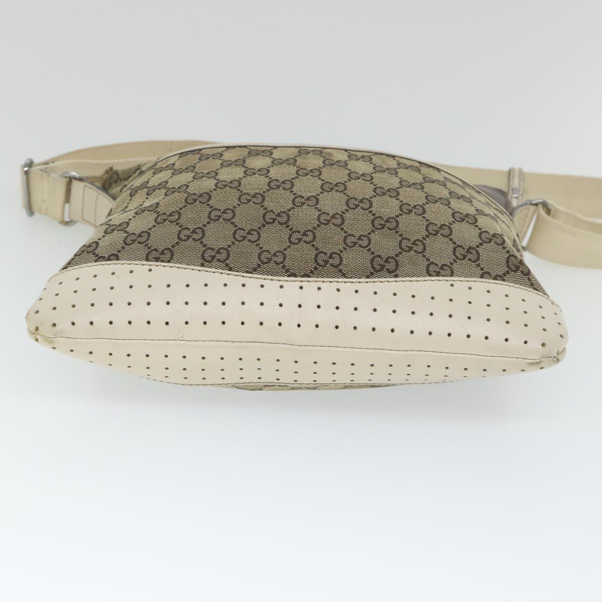 GUCCI GG Canvas Shoulder Bag Beige 145857 58042