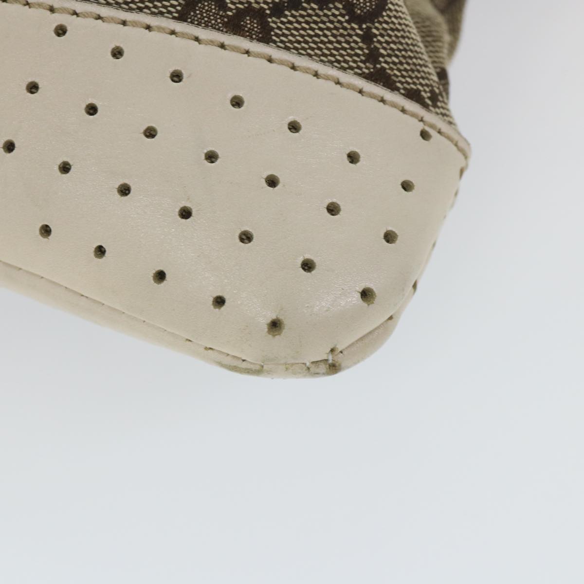 GUCCI GG Canvas Shoulder Bag Beige 145857 58042
