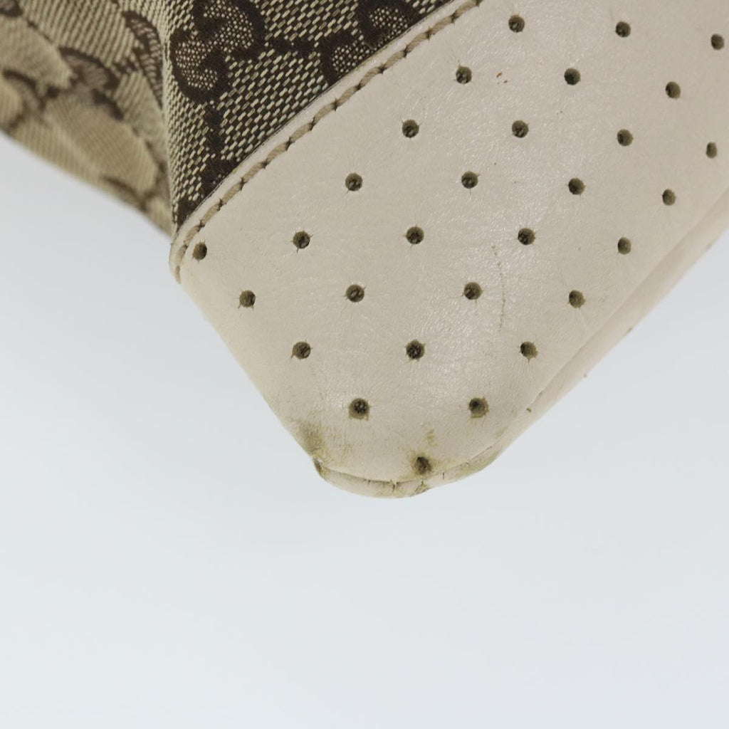 GUCCI GG Canvas Shoulder Bag Beige 145857 58042