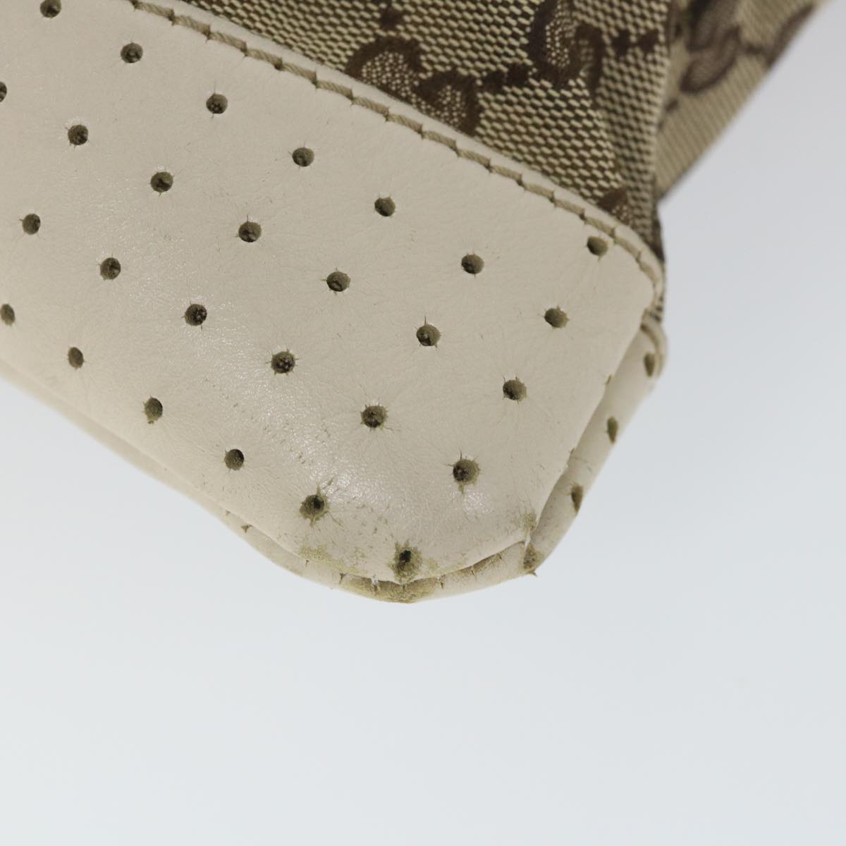 GUCCI GG Canvas Shoulder Bag Beige 145857 58042
