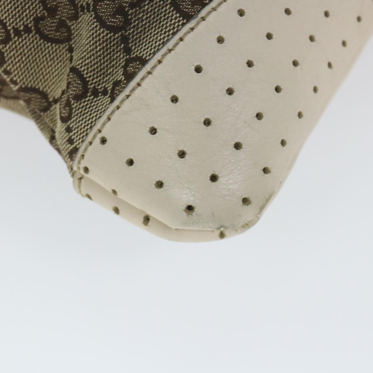 GUCCI GG Canvas Shoulder Bag Beige 145857 58042