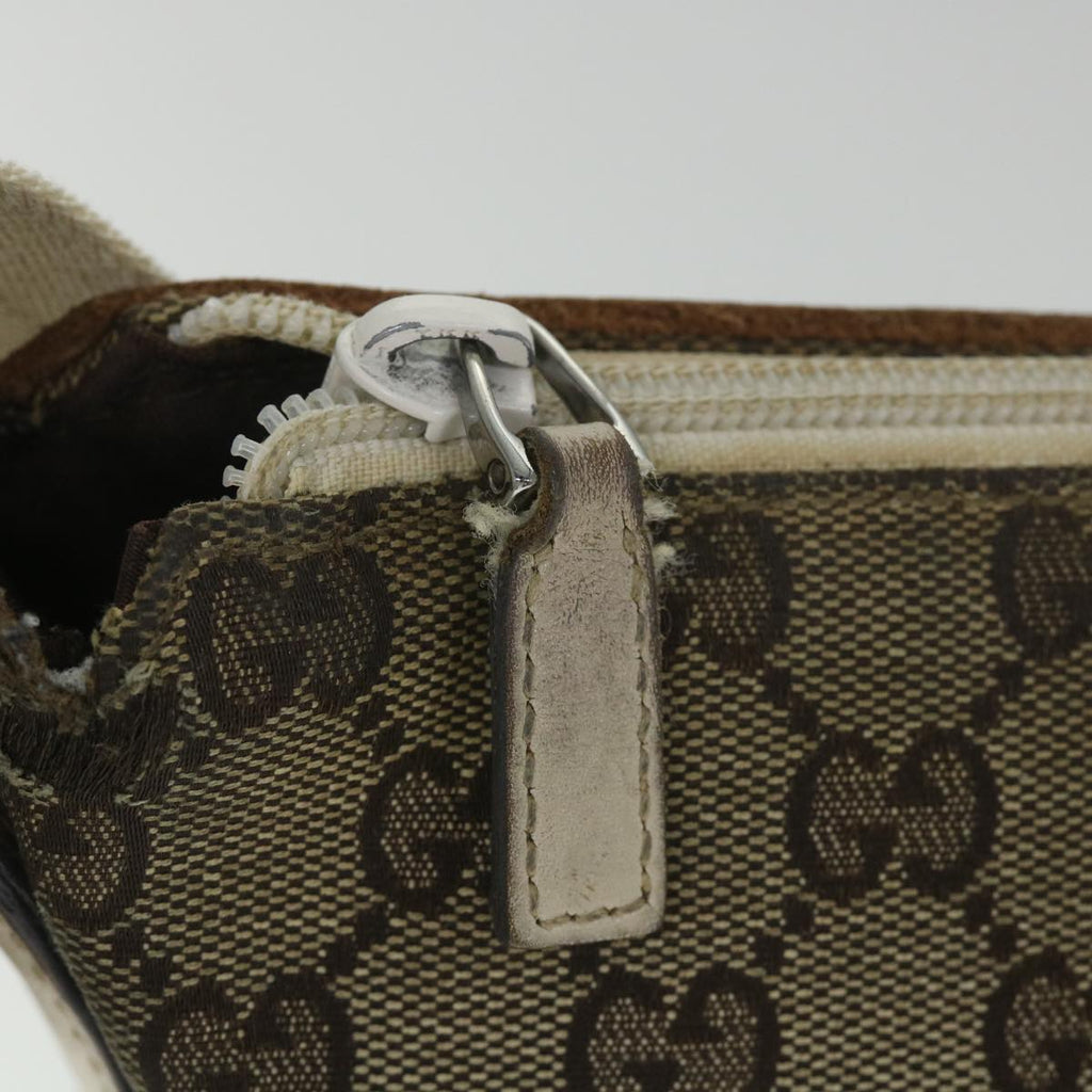 GUCCI GG Canvas Shoulder Bag Beige 145857 58042