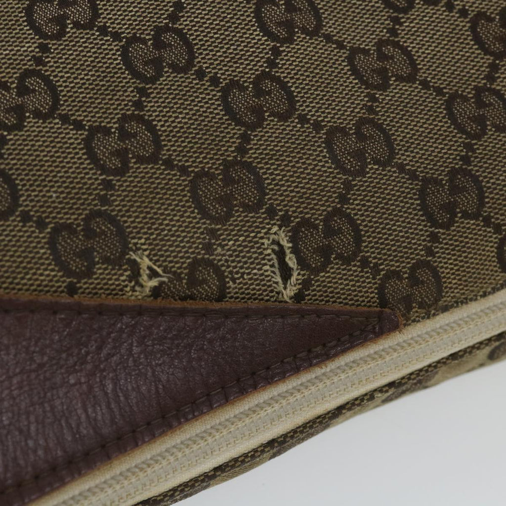 GUCCI GG Canvas Shoulder Bag Beige 145857 58042