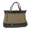 GUCCI GG Canvas Web Sherry Line Hand Bag Beige Red Green 269894 58043