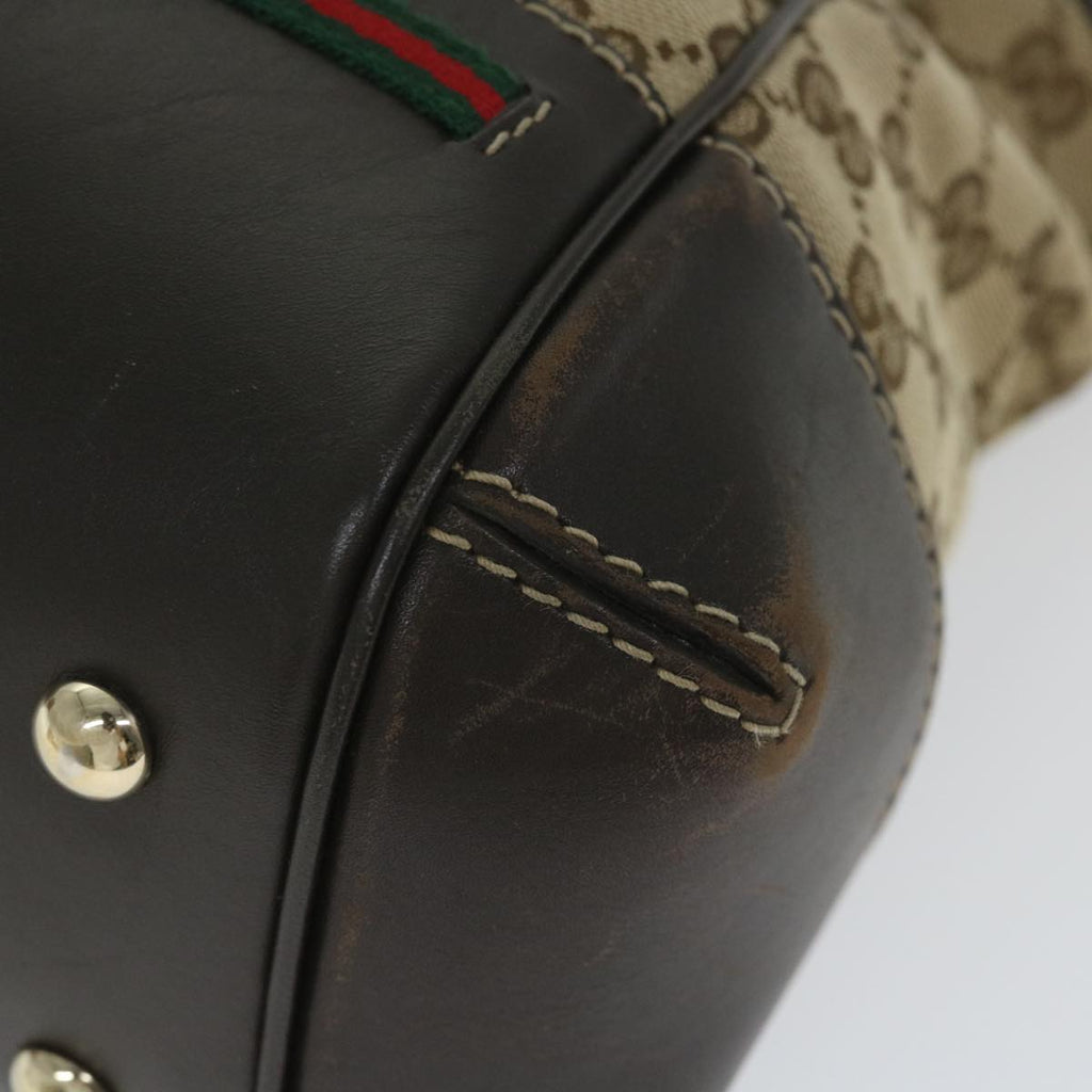 GUCCI GG Canvas Web Sherry Line Hand Bag Beige Red Green 269894 58043