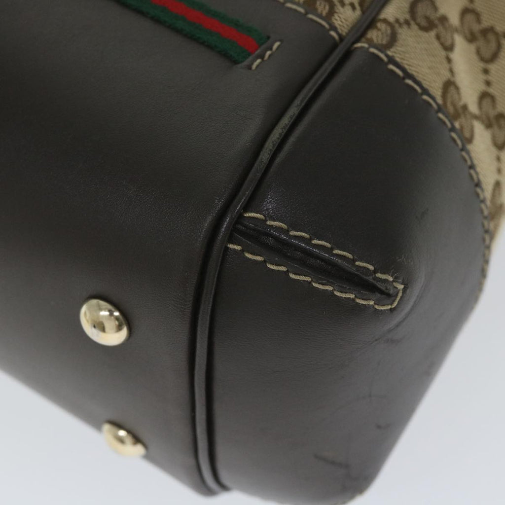 GUCCI GG Canvas Web Sherry Line Hand Bag Beige Red Green 269894 58043