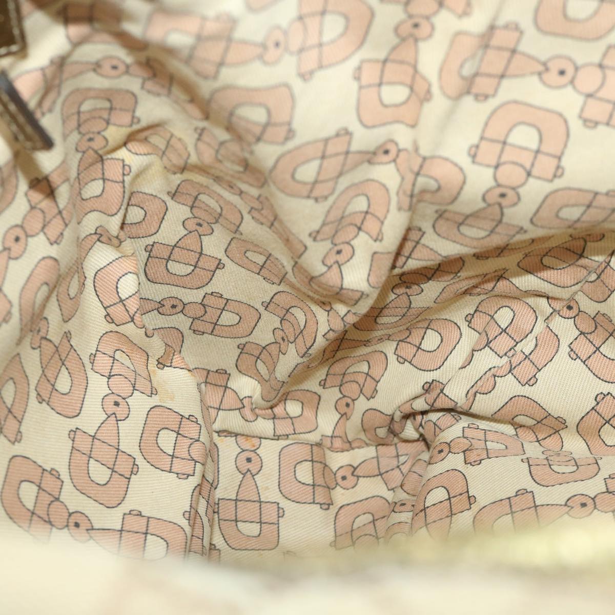 GUCCI GG Canvas Sherry Line Tote Bag Beige Gold Pink 139260 58045