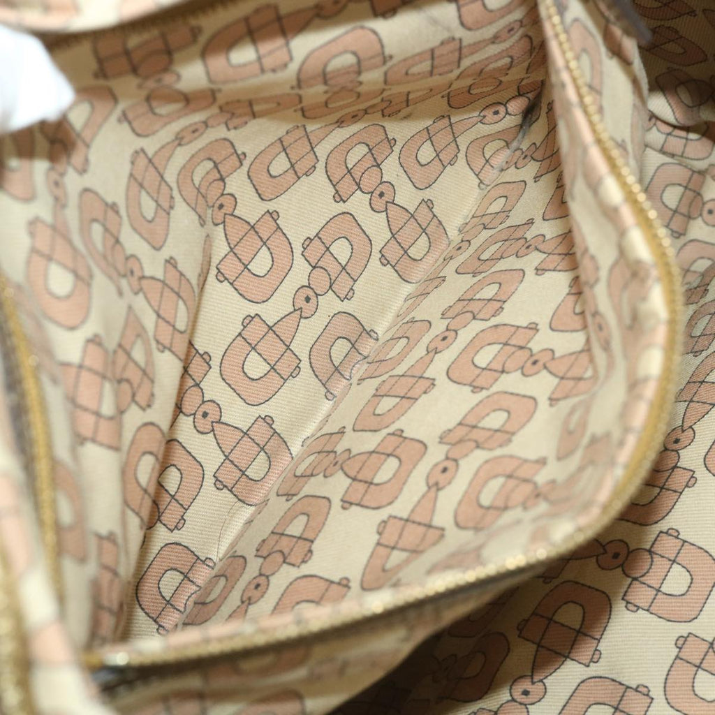 GUCCI GG Canvas Sherry Line Tote Bag Beige Gold Pink 139260 58045