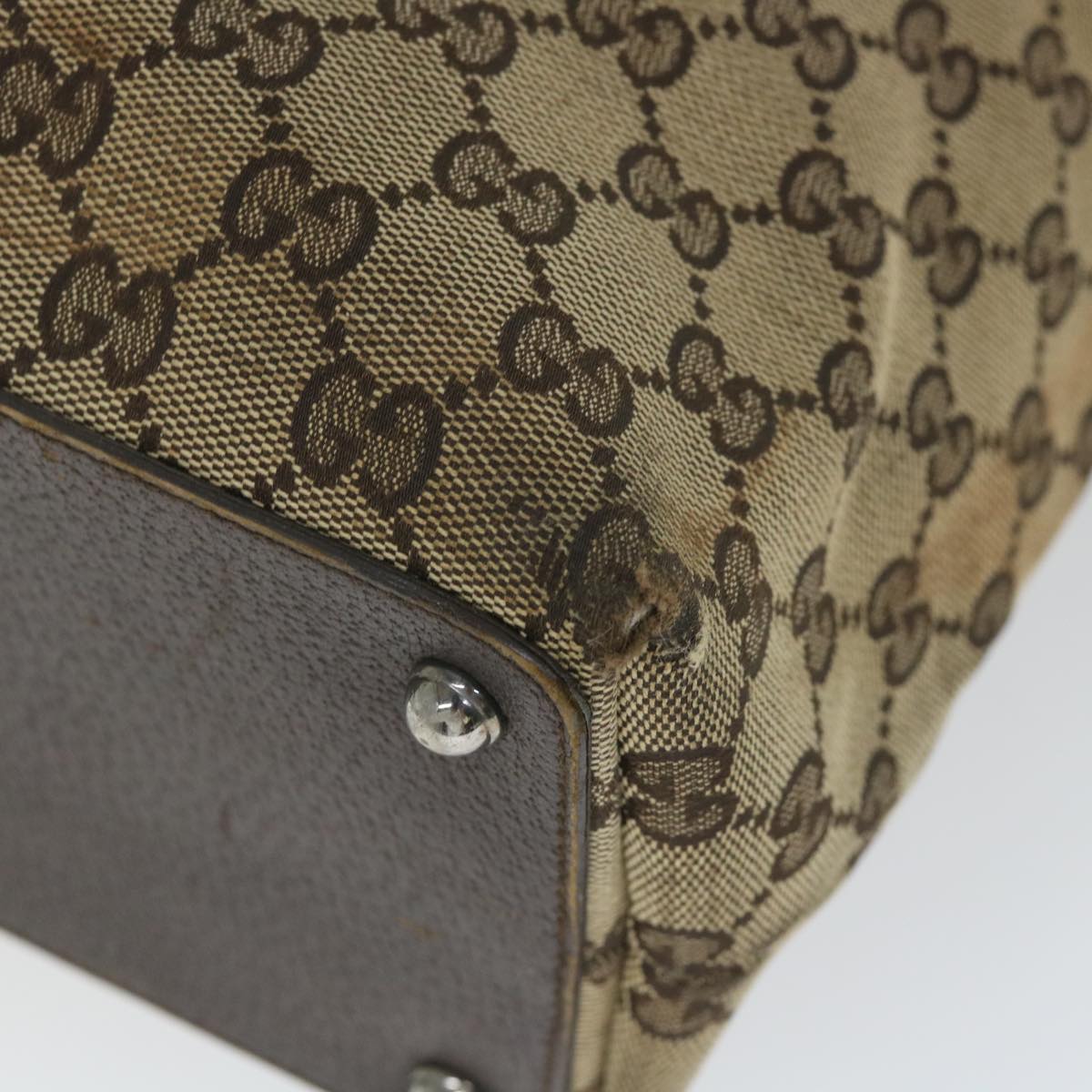 GUCCI GG Canvas Tote Bag Beige 120836 58046