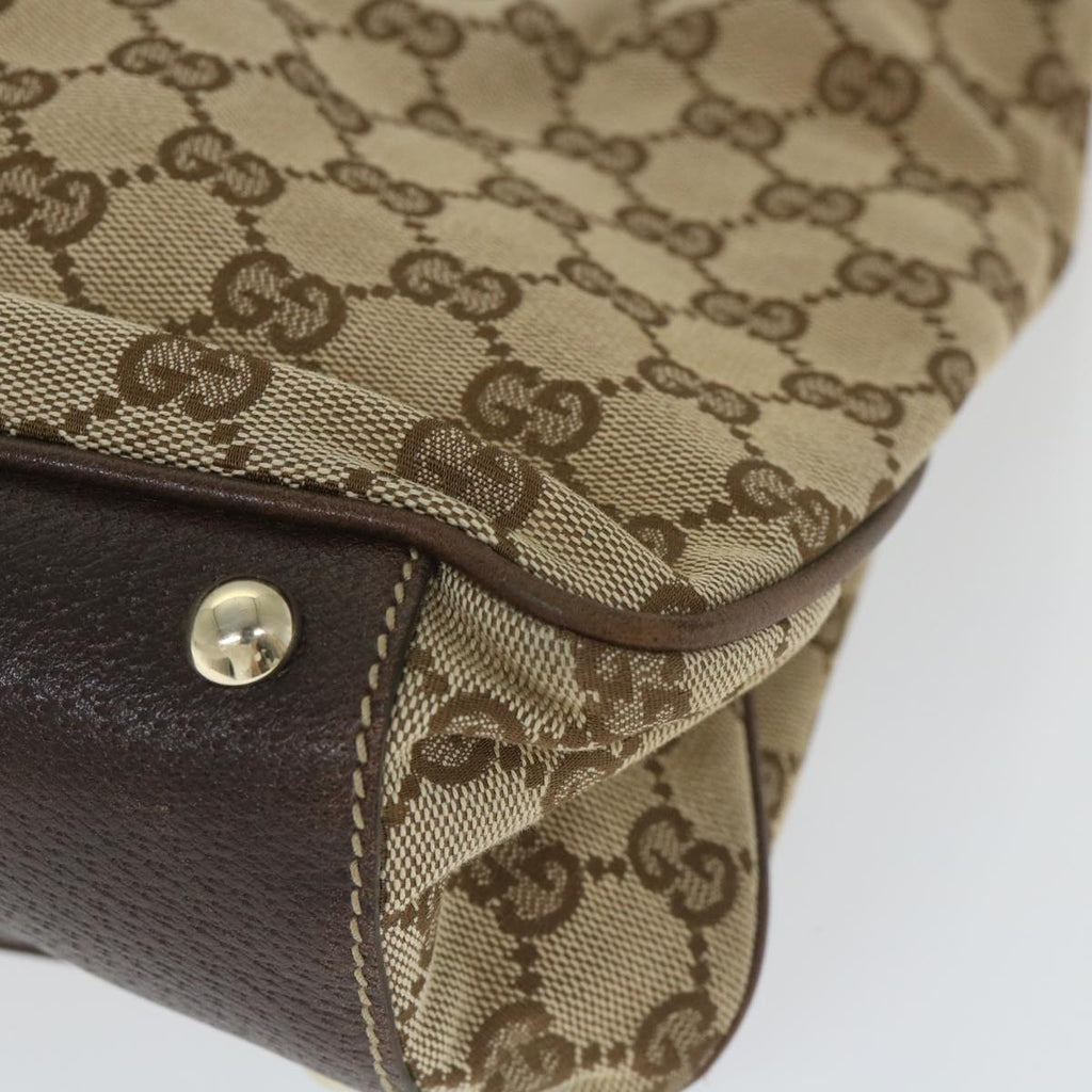 GUCCI GG Canvas Web Sherry Line Tote Bag Beige Green Red 58048