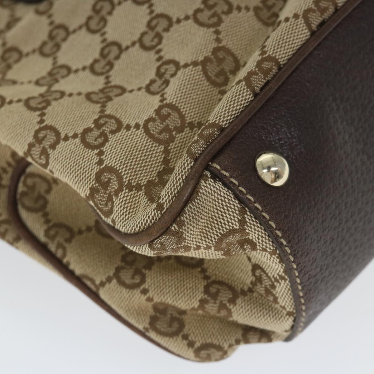 GUCCI GG Canvas Web Sherry Line Tote Bag Beige Green Red 58048