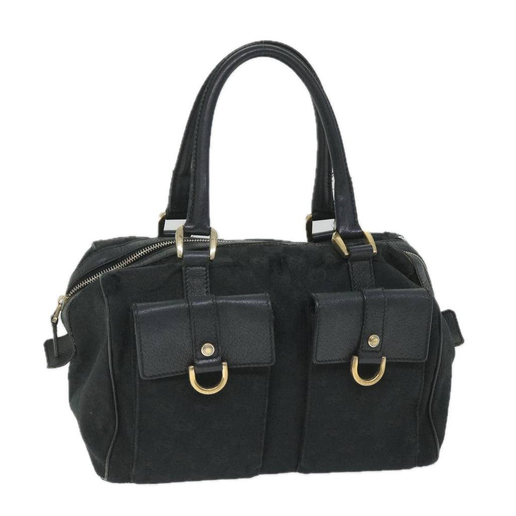 GUCCI GG Canvas Hand Bag Black 153026 58049