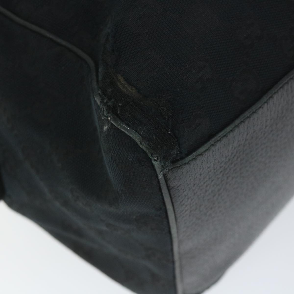 GUCCI GG Canvas Hand Bag Black 153026 58049