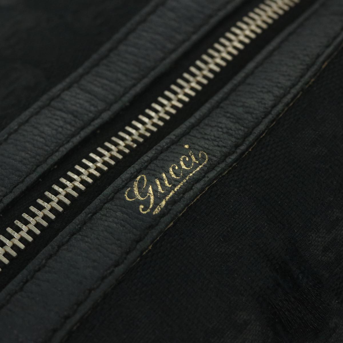GUCCI GG Canvas Hand Bag Black 153026 58049