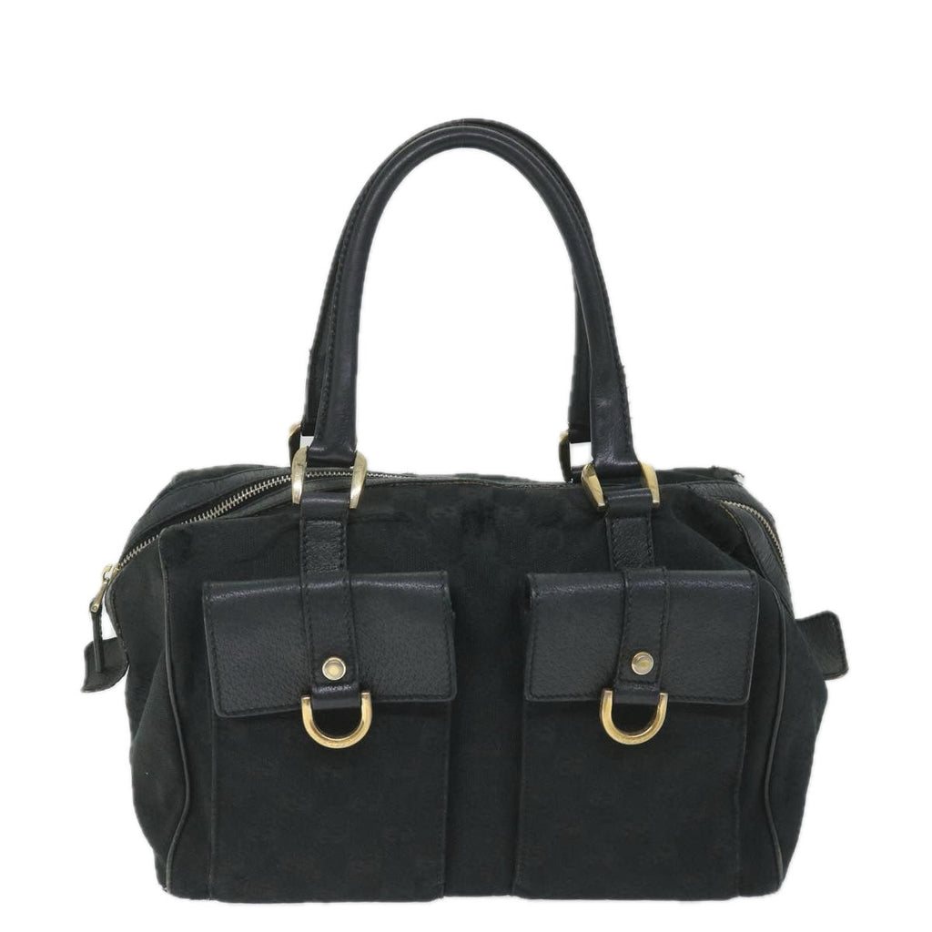 GUCCI GG Canvas Hand Bag Black 153026 58049