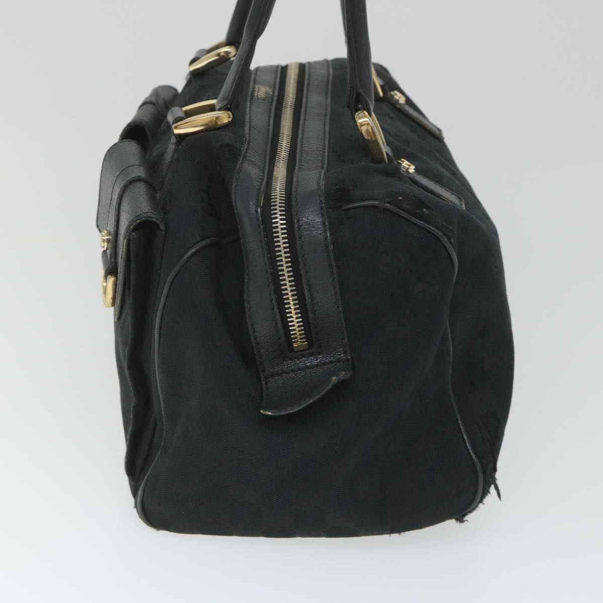 GUCCI GG Canvas Hand Bag Black 153026 58049