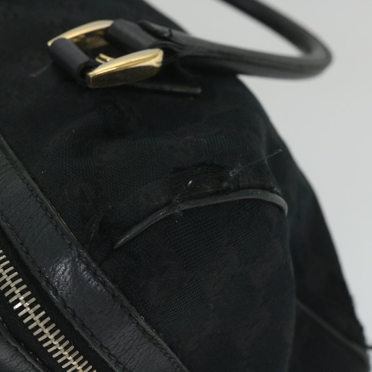 GUCCI GG Canvas Hand Bag Black 153026 58049