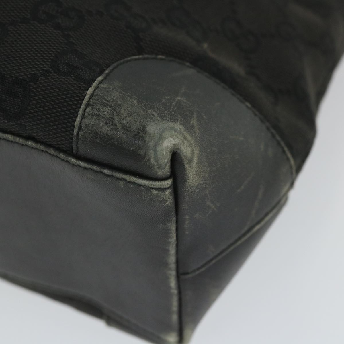 GUCCI GG Canvas Tote Bag Black 33890 58050