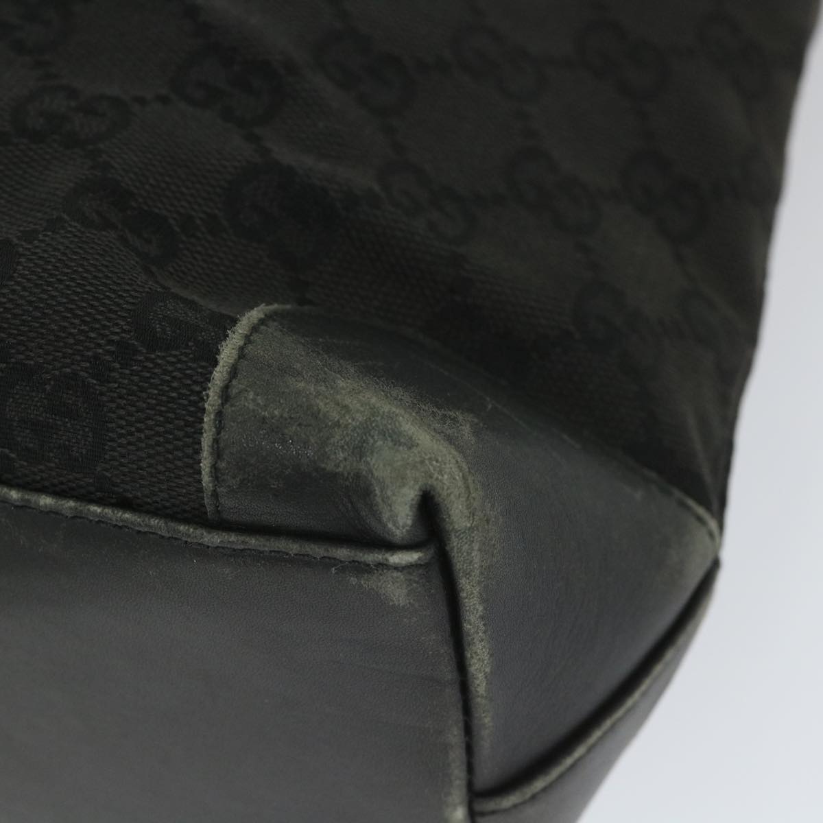 GUCCI GG Canvas Tote Bag Black 33890 58050