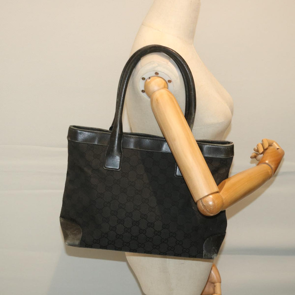 GUCCI GG Canvas Tote Bag Black 33890 58050