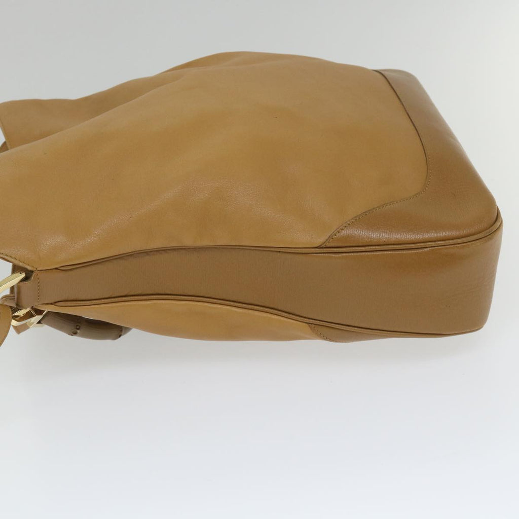 GUCCI Bamboo Shoulder Bag Leather 2way Brown 58054
