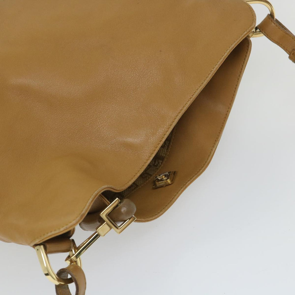 GUCCI Bamboo Shoulder Bag Leather 2way Brown 58054