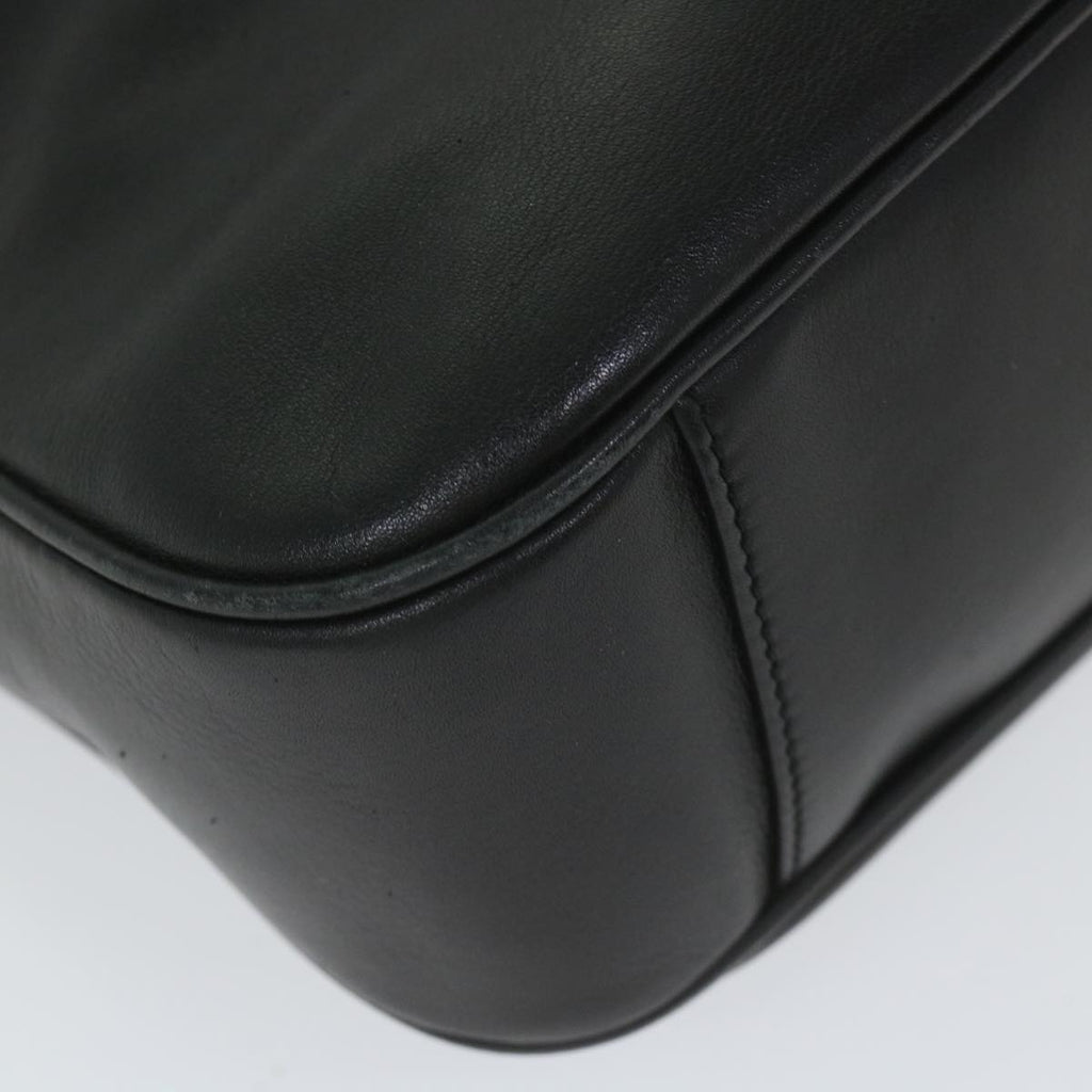 GUCCI Bamboo Shoulder Bag Leather 2way Black 58055