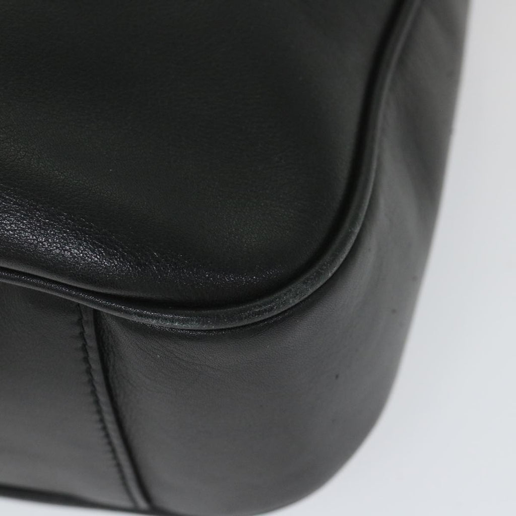 GUCCI Bamboo Shoulder Bag Leather 2way Black 58055