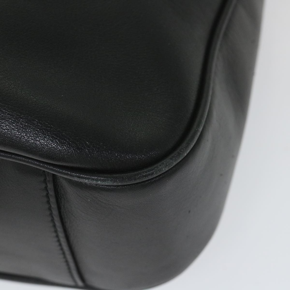 GUCCI Bamboo Shoulder Bag Leather 2way Black 58055