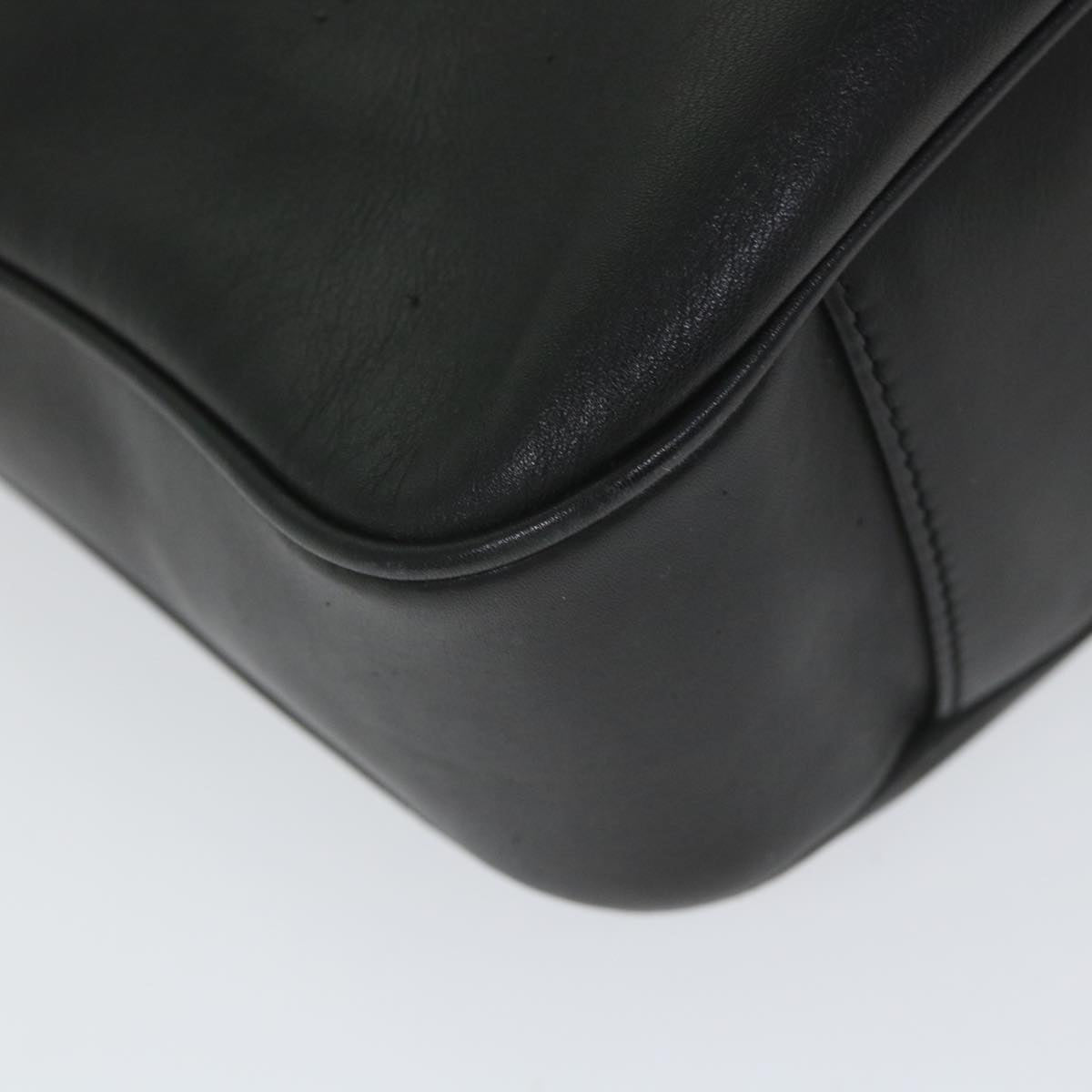 GUCCI Bamboo Shoulder Bag Leather 2way Black 58055