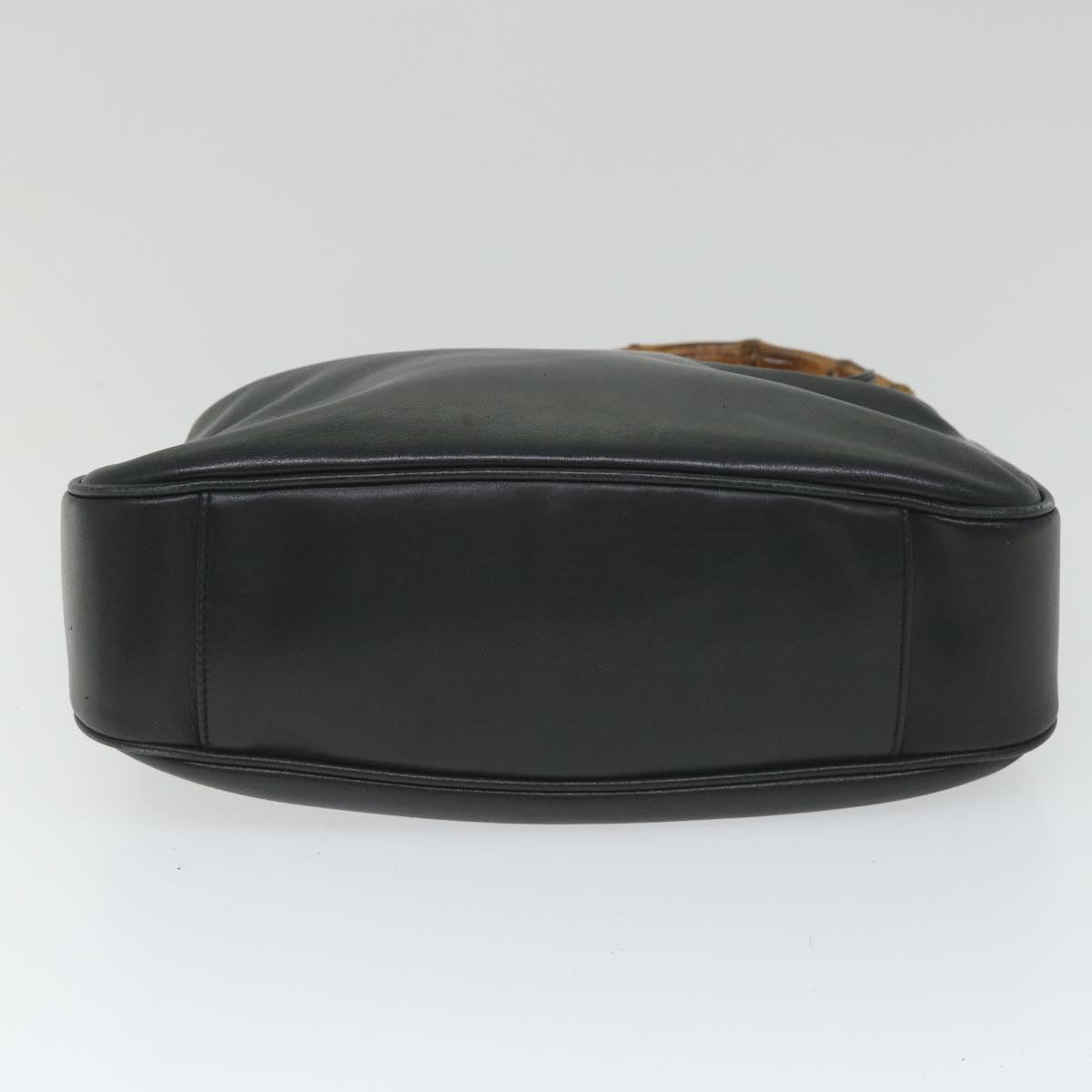 GUCCI Bamboo Shoulder Bag Leather 2way Black 58055